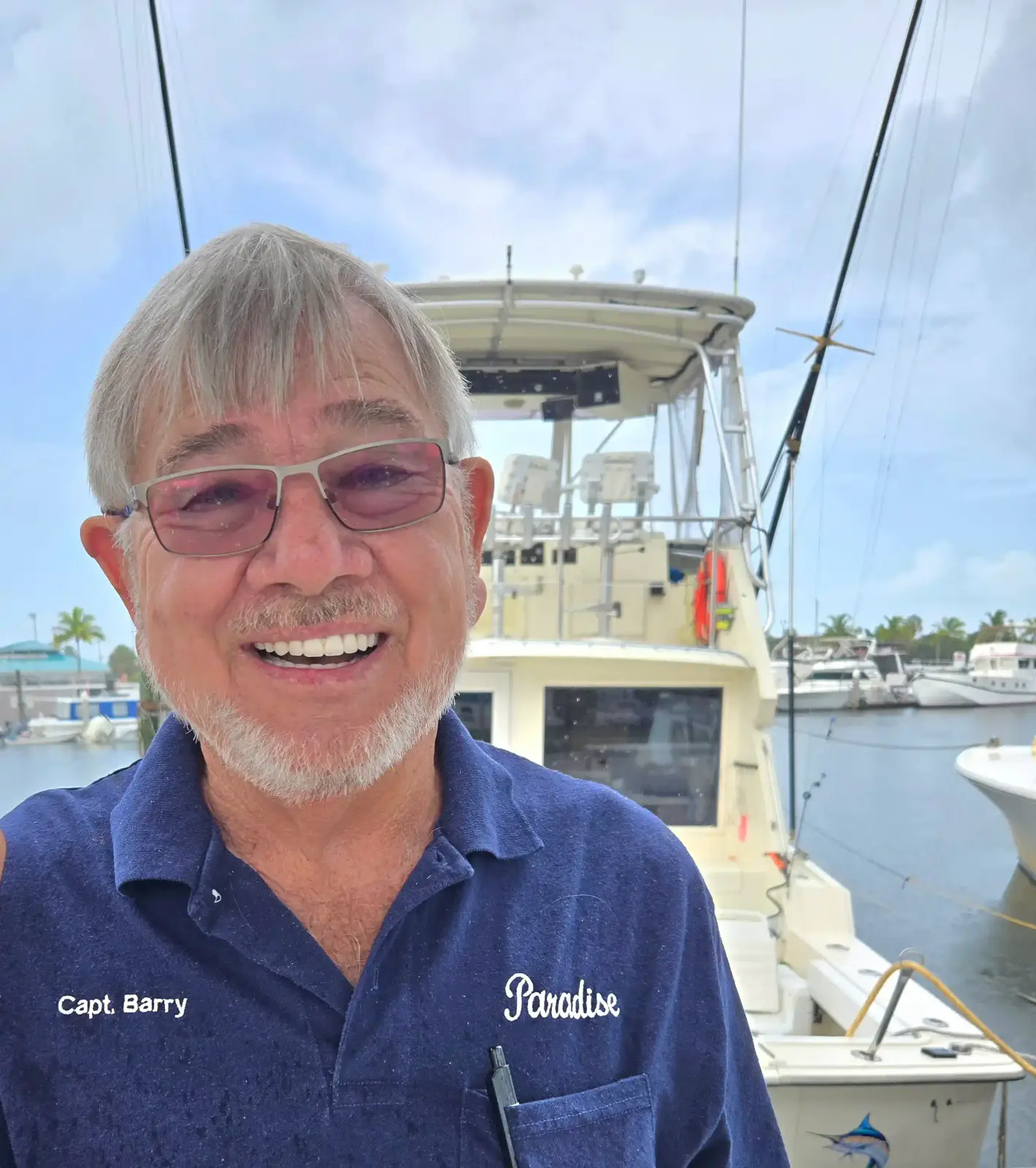 Captain Barry Spieler aboard the Magic in Key West